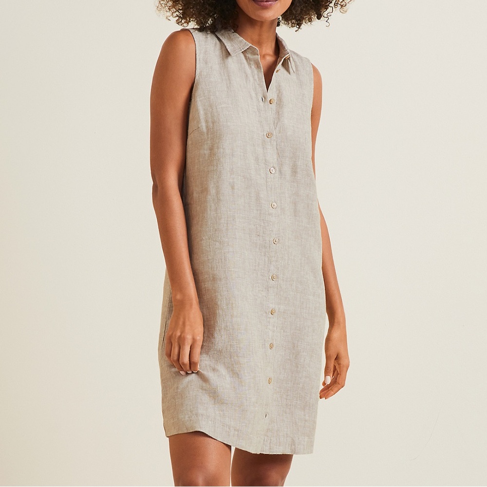 Garnet Hill linen shirtdress